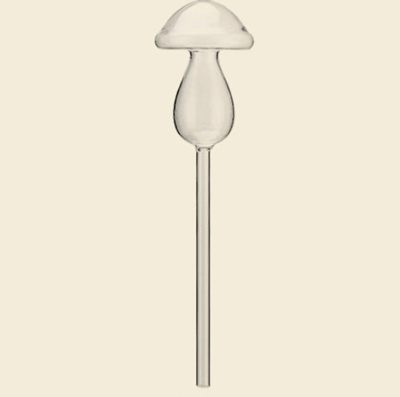 Glass watering mushroom